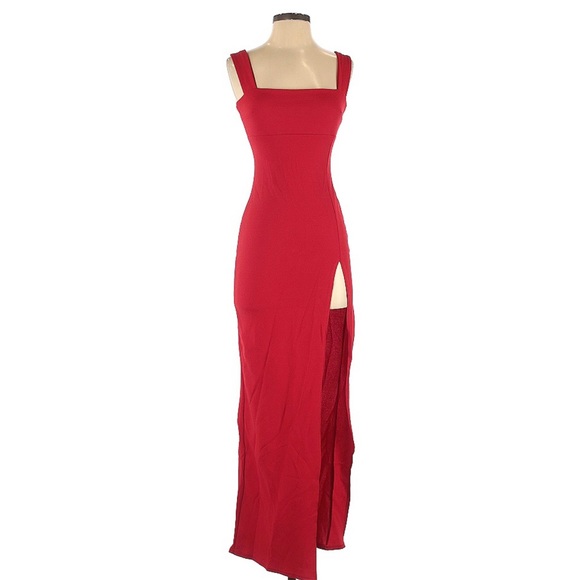 Nasty Gal Dresses & Skirts - Long red dress with slit